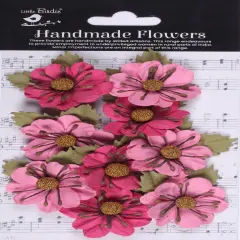 Little Birdie Wendy Paper Flowers 9/Pkg-Precious Pink