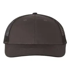Valucap&reg; Sandwich Trucker Cap Stylish Comfortable Fit Charcoal/ Black