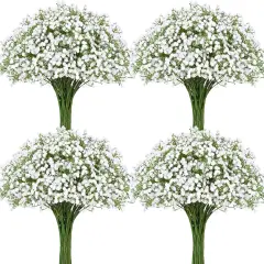 30 Pcs Babys Breath Artificial Flowers, Baby Breath Flowers Artificial Bulk, Real Touch White Fake Flowers, Faux Babies Breath Gypsophila for Wedding Home Decor Floral Arrangement
