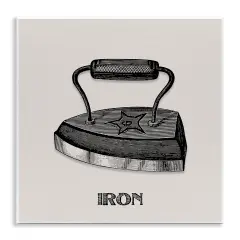 Stupell Industries Antique Laundry Iron Wall Plaque Design by Val Rhodes