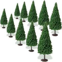 Model Cedar Trees 10PCS Train Scenery Landscape Pine Miniature Diorama Trees Mixed Model