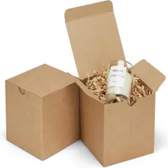 Gift Boxes Pack Brown Kraft Paper Box with Lids Party Favor Boxes for Bridesmaids Proposal, Crafting, Cupcake, Wedding