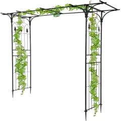 Flat Roof Wrought Iron Garden Arch Trellis Plant Climbing Frame