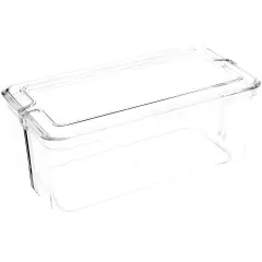 Pioneer Plastics 149C Clear Rectangular Plastic Container, 7.375" W x 3.6875" D x 3" H
