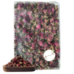 Dried Rose Petals and Rose Buds -1 Pound Food grade - Use in Tea, Baking, Making Water, essential oil, Wedding Confetti