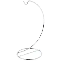Plymor Simple Silver Ornament Stand, 7" H x 3" W x 3" D