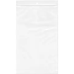 Plymor 5" x 8", 2 Mil with Hang-Hole Zipper Reclosable Plastic Bags