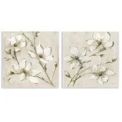Stupell Industries Outstretched Dogwood Branches 2pc Wall Plaque Set Design by Sally Swatland