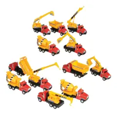 U.S. Toy Pullback Construction Vehicles - Set of 12