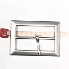 Matte Silver Rectangular Belt Buckle 2 inches