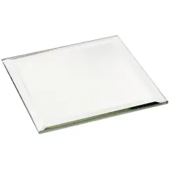 Plymor 3" Square, 3mm Thick Beveled Glass Mirror