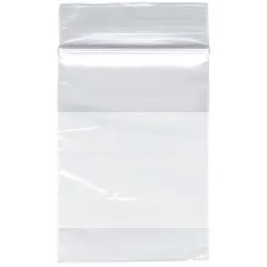 Plymor 2" x 3", 2 Mil with White-Block Zipper Reclosable Plastic Bags