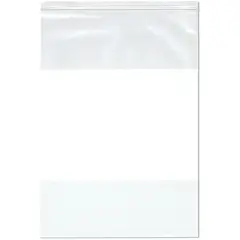 Plymor 14" x 20" (Pack of 100), 4 Mil Heavy Duty White-Block Zipper Reclosable Plastic Bags