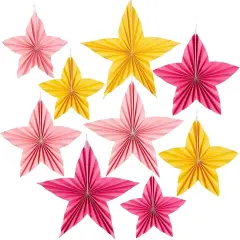 Paper Stars Fans Party Decorations
