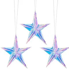 Diameter Iridescent Ornament Star Hanging Party Decorations