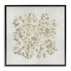 Stupell Industries Aquatic Neutral Coral Framed Giclee Design by Caroline Kelly