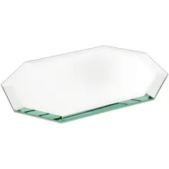 Plymor 5" x 7" Long Octagon, 5mm Thick Beveled Glass Mirror