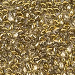 Matubo 2-Hole Czech Glass Gemduo Beads, 50g Crystal Amber