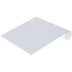 Plymor White Faux Leather Bracelet Ramp Display Stand, 8" W x 8.5" D x 1.75" H