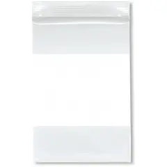 Plymor 4" x 6" (Pack of 100), 6 Mil Industrial Duty White-Block Zipper Reclosable Plastic Bags