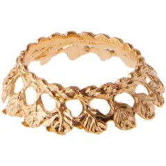 Bard's Gold-toned Egg Stand/Holder, Leaf Motif, 1.125" Diameter