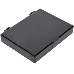 Pioneer Plastics 515CHIPS Black Rectangular Hinged Plastic Container, 4.625" W x 3.5" D x 0.75" H