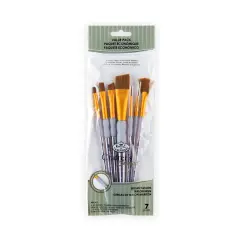 RCC 411 | Crafter's Choice&trade; 7pc Brown Taklon Variety Brush Set