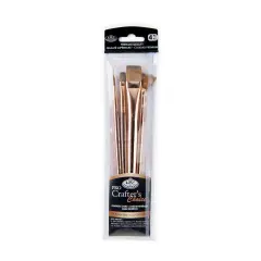 RCC PRO102-ZP | Crafter's Choice&trade; Pro 4pc Synthetic Sable Variety Brush Set