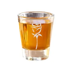 2oz Rose Shot Glass