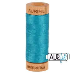 Dark Turquoise (4182) | 80wt Small Spool (274M / 300Y) | Aurifil Thread