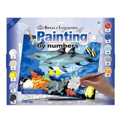 PJL10 | Painting by numbers&trade; 13pc 11.25" x 15.375" Dolphins Painting Project