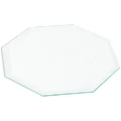 Plymor 4" Octagon, 3mm Thick Beveled Clear Glass