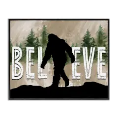 Stupell Industries Believe Rustic Mythical Creature Framed Giclee Design by Nicole DeCamp