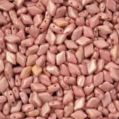 Matubo 2-Hole Czech Glass Opaque Luster Gemduo Beads, 50g Red