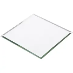 Plymor 5" Square, 3mm Thick Beveled Glass Mirror