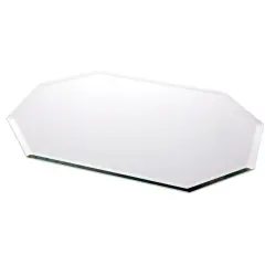 Plymor 13" x 18" Long Octagon, 5mm Thick Beveled Glass Mirror