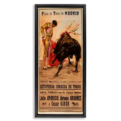 Stupell Industries Great Bullfight Antique Advertisement Floating Frame Design by Marcus Jules