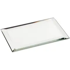 Plymor 2" x 3" Rectangle, 3mm Thick Beveled Glass Mirror