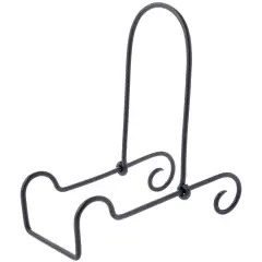 Bard's Adjustable Black Wrought Iron Bowl or Deep Platter Stand, 10" H x 5" W x 8.75" D (For 9" - 11" Bowls or Deep Platters)