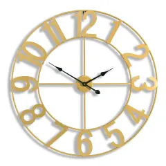 Sorbus Large Wall Clock - 32 inch (81 CM) Battery Operated Analog Wall Clock Decorative for Living Room and Kitchen Gold