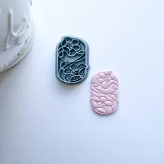 DOUBLE FLOWER OVAL | GARDEN FLORAL | CLAY CUTTER