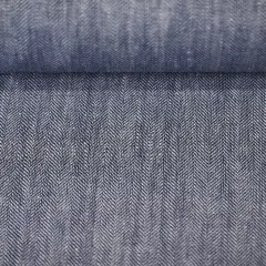1 Yard Linen Novelty Herringbone Yarn Dyed Fabric Royal Color 54" Width