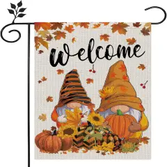 Fall Garden Flag Gnomes Yard Flag 12.5 x 18