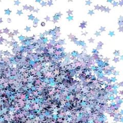 30g Star Confetti with Sparkles Silver Stars