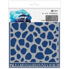 Simon Hurley create. Stencil 6"X6"-Animal Prints