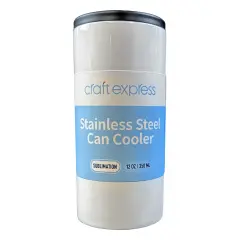 Craft Express Skinny Cooler-White, 12 oz.