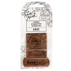 The Hook Nook Sew-On Project Labels-Faux Leather 6/Pkg