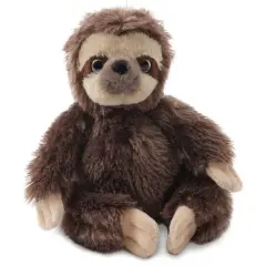 Bearington Lil' Speedy Small Plush Stuffed Animal Three Toed Sloth, 6.5 inches, For Ages 1-14 Brown