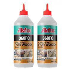 Fast Drying Wood Glue (2x15.4 fl.oz)- High-Performance D4 Polyurethane Adhesive, Waterproof Marine Glue, Strong Adhesive for All Wood Types, Metal, Concrete, Ceramic | 15.4 fl.oz. 2 Pack