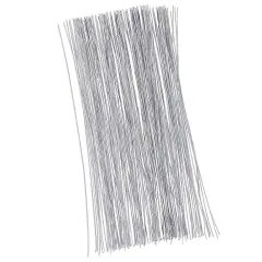300 Pieces White 22 Gauge Floral Wire Stems for DIY Crafts, Artificial Flower Arrangements (16 In)